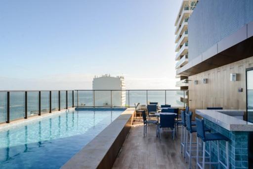 Apartamento Smart Farol Da Barra - Vista Mar Com Varanda Arejada Salvador de Bahía Exterior foto